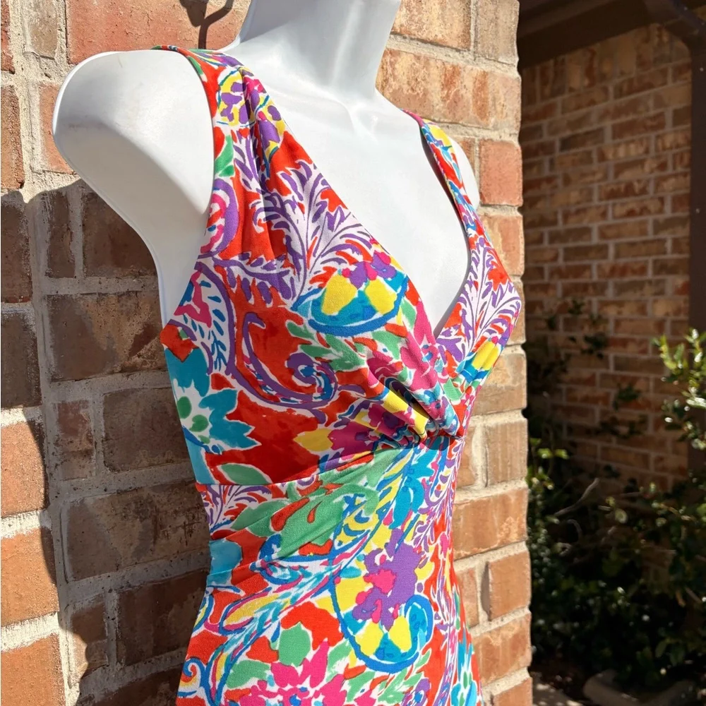 Ralph Lauren Multicolor Floral Paisley V‑Neck Sundress